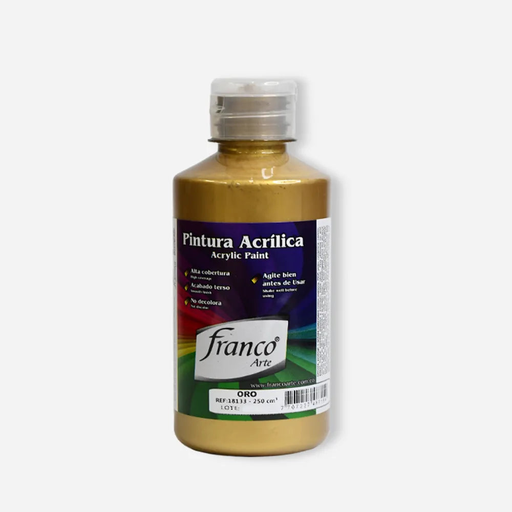Pintura Acrílica Franco Arte al Frio X 250 ml - Oro