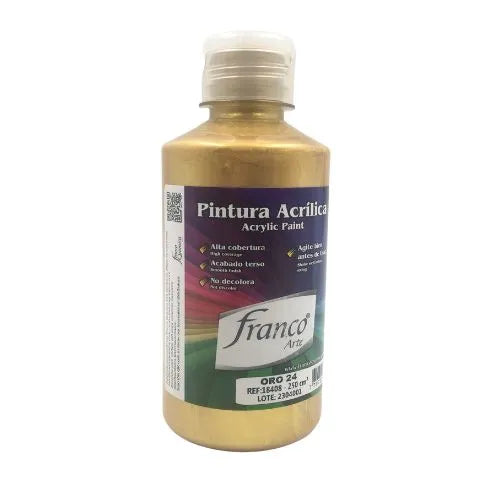Pintura Acrílica Franco Arte al Frio X 250 ml - Oro 24