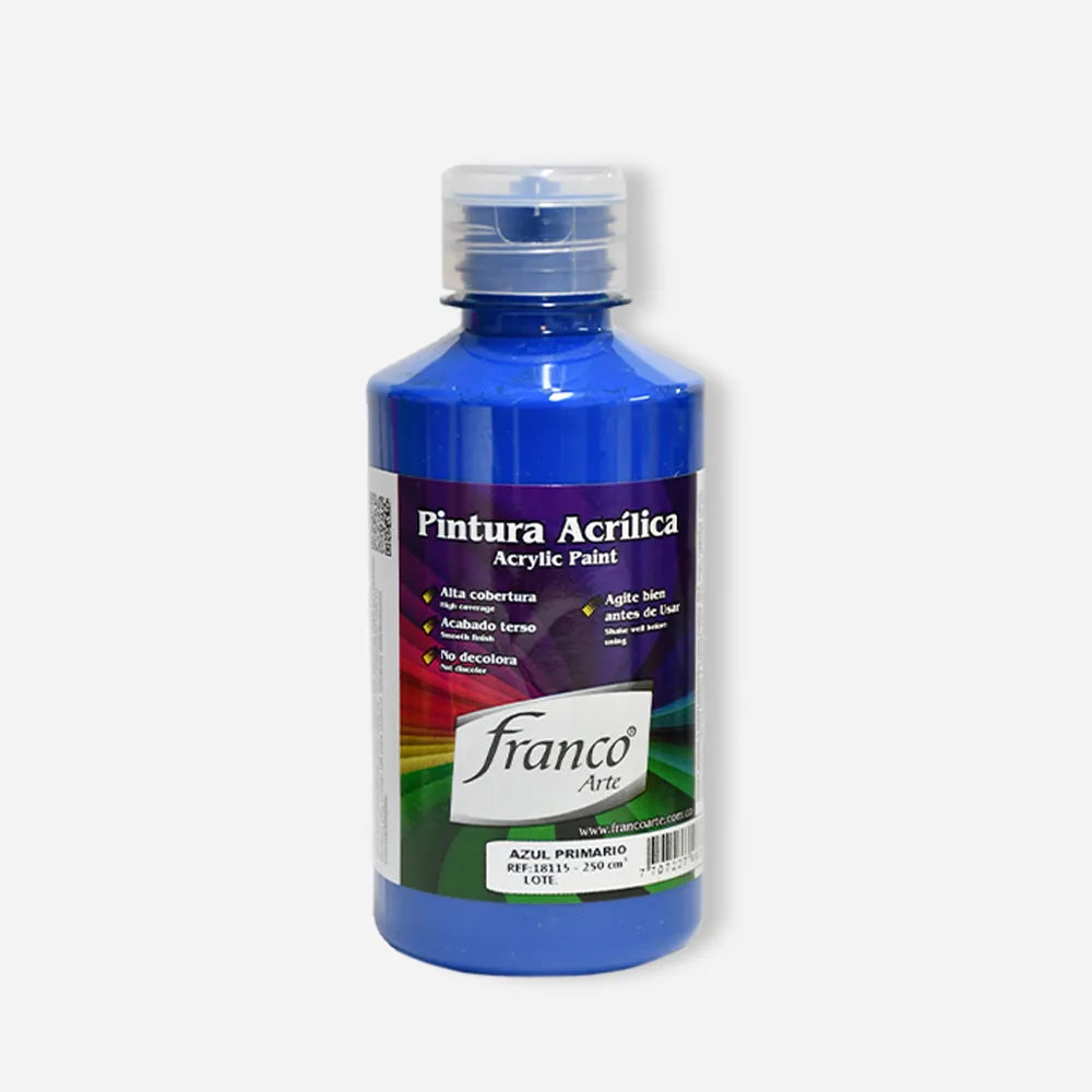 Pintura Acrílica Franco Arte al Frio X 250 ml - Azul Primario