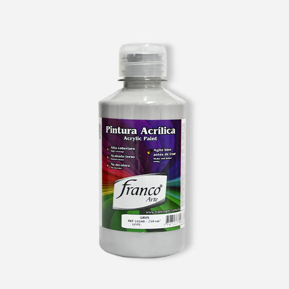 Pintura Acrílica Franco Arte al Frio X 250 ml - Gris