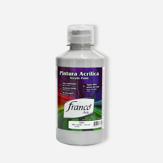 Pintura Acrílica Franco Arte al Frio X 250 ml - Gris