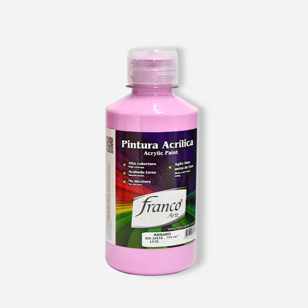 Pintura Acrílica Franco Arte al Frio X 250 ml - Rosado