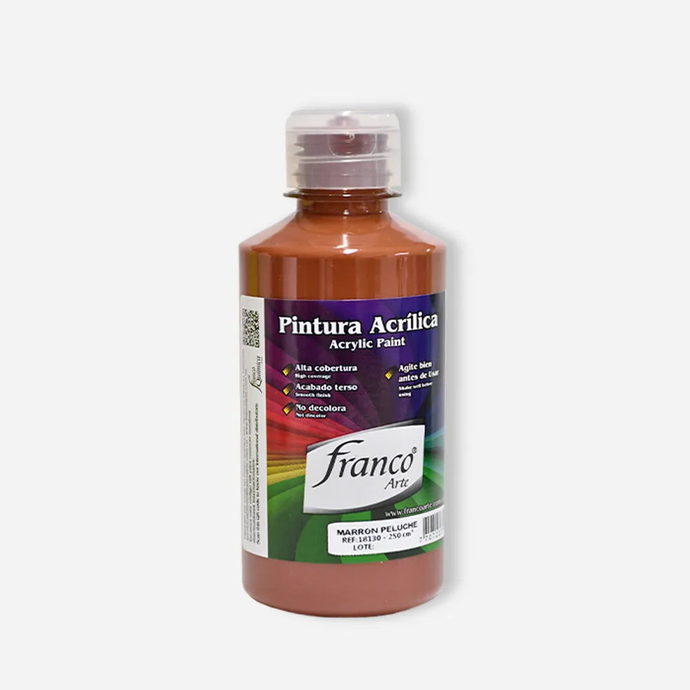 Pintura Acrílica Franco Arte al Frio X 250 ml - Marrón Peluche