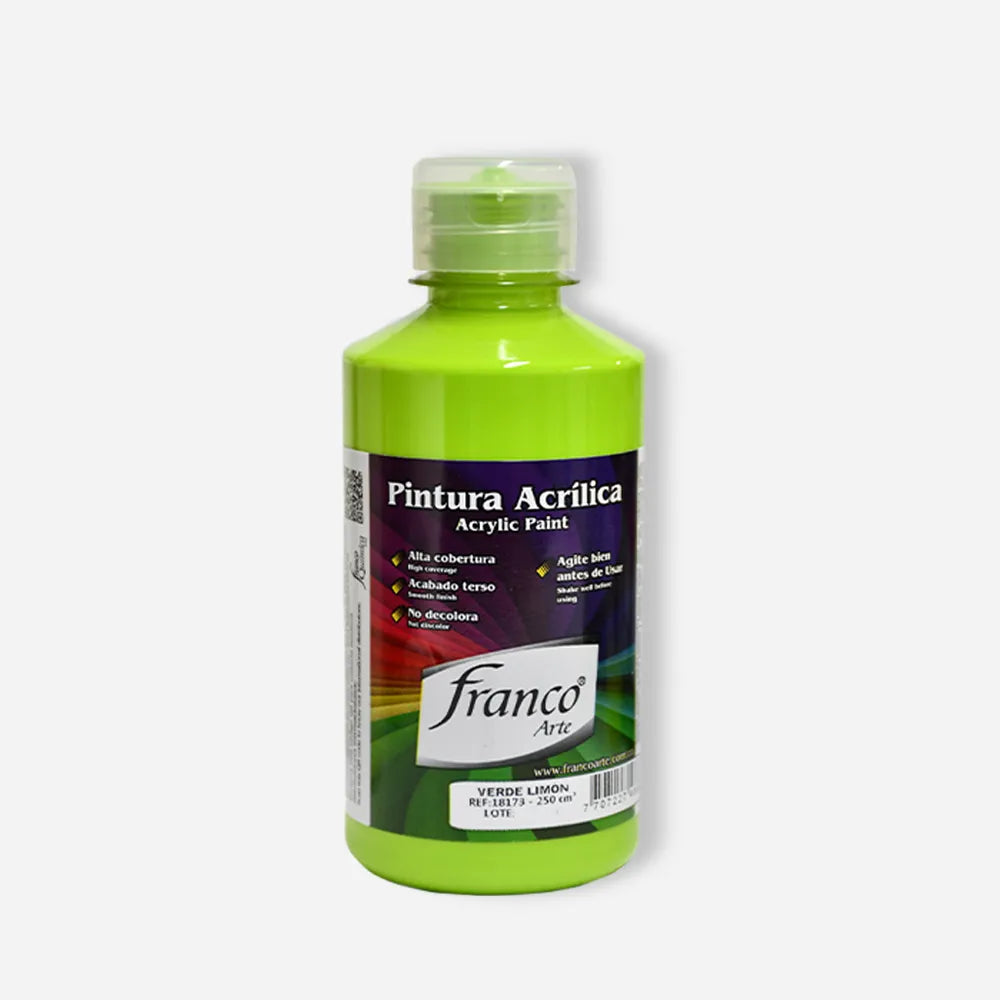 Pintura Acrílica Franco Arte al Frio X 250 ml - Verde limón