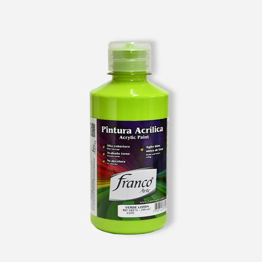 Pintura Acrílica Franco Arte al Frio X 250 ml - Verde limón