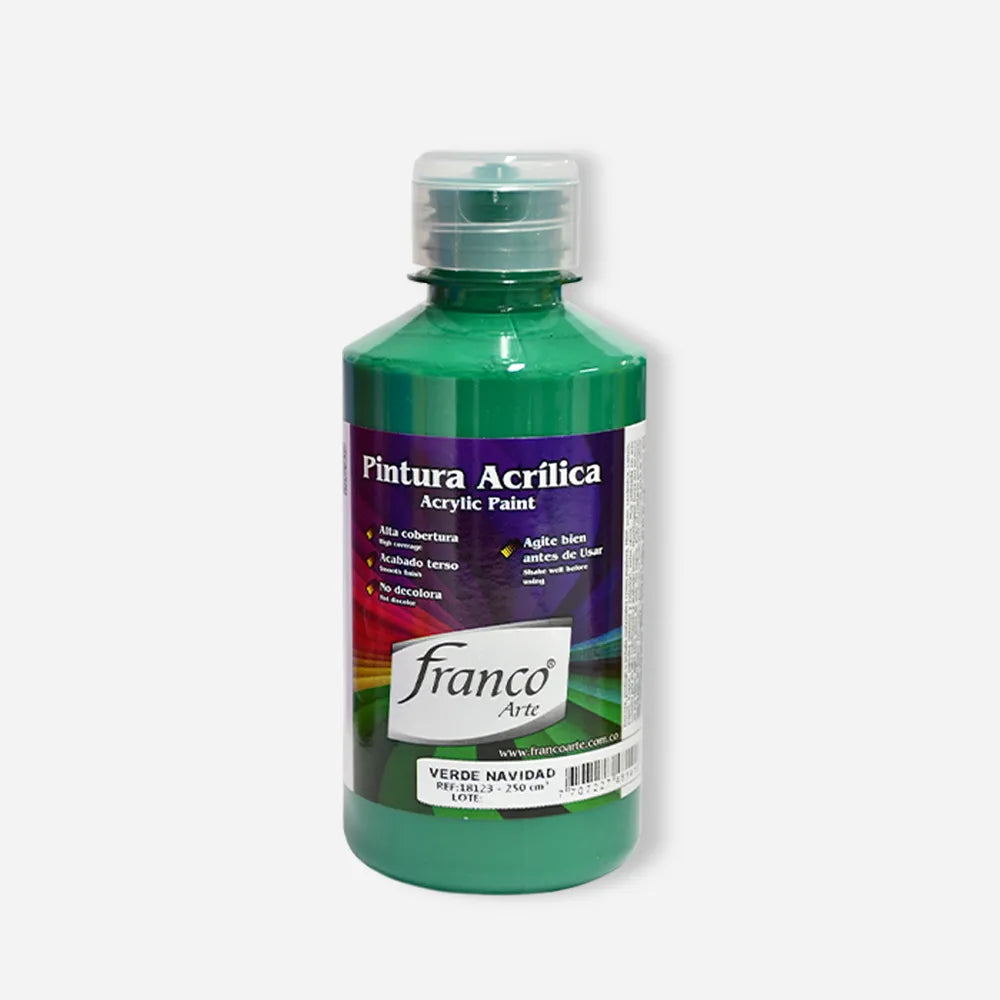 Pintura Acrílica Franco Arte al Frio X 250 ml - Verde Navidad