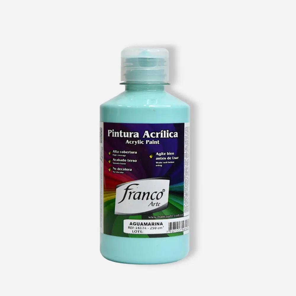 Pintura Acrílica Franco Arte al Frio X 250 ml - Aguamarina