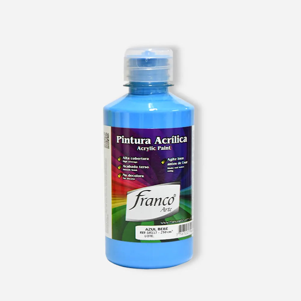 Pintura Acrílica Franco Arte al Frio X 250 ml - Azul Bebe