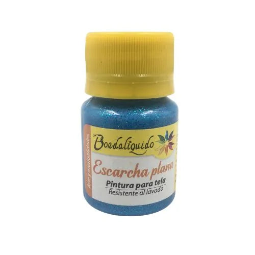 pintura con escarcha, marca Bordaliquido - Azul