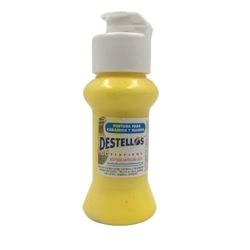 Pinturas Destellos De 60cc Para Cerámica Y Madera Amarillo Sol