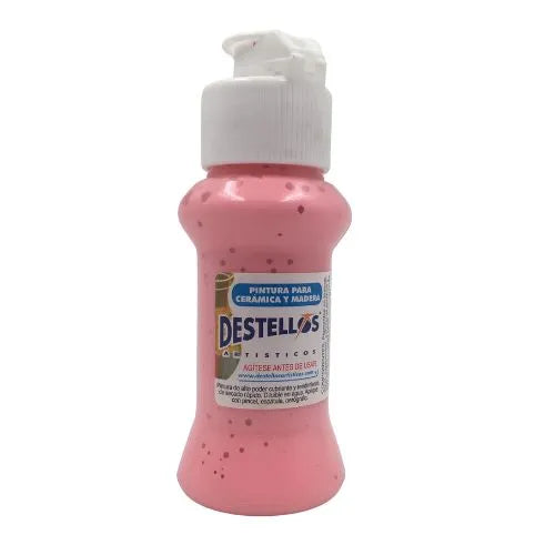 Pinturas Destellos De 60cc Para Cerámica Y Madera Pink