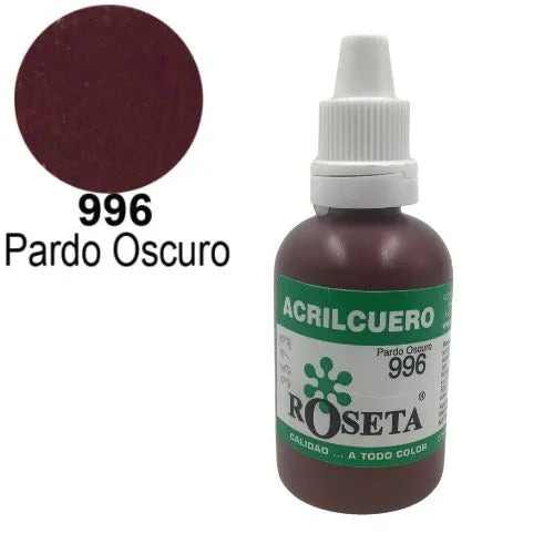 pintura para cuero acrilcuero de roseta - Pardo oscuro