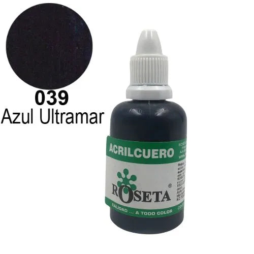 pintura para cuero acrilcuero de roseta - Azul Ultramar