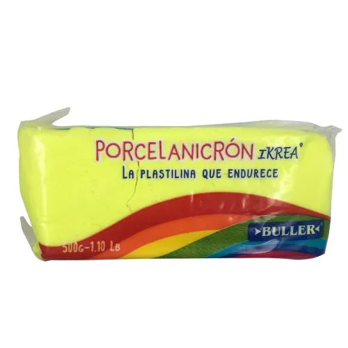 Porcelanicron O Masa Blanca - De 500 Grs - Amarillo Fluorescente