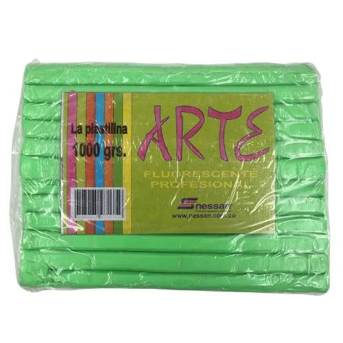 Plastilina Profesional Nessan - Verde Fluorescente