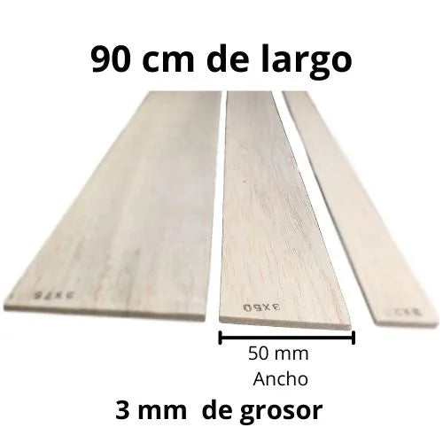 Tablas De Madera Balso - 3 X 50