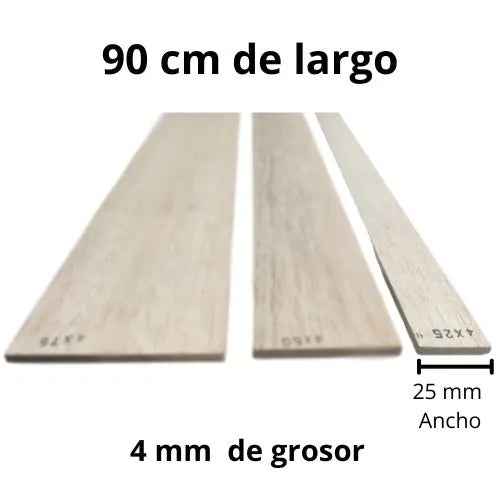 Tablas De Madera Balso - 4 X 25