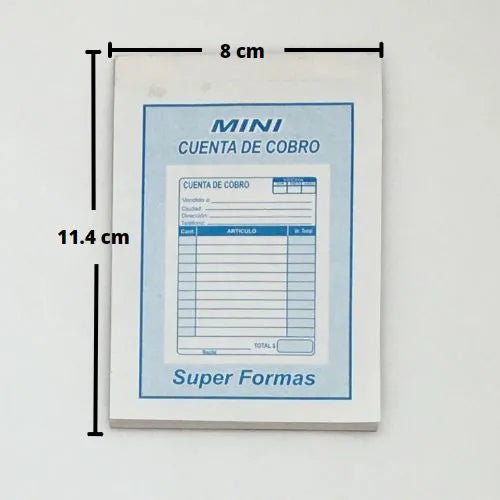 Talonario Cuenta De Cobro Periódico - Mini Vertical