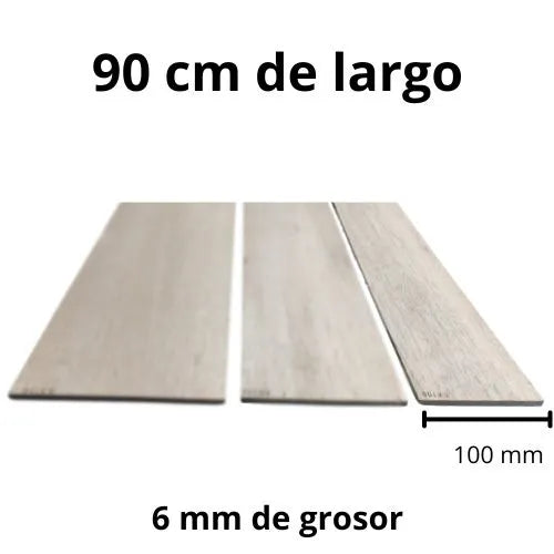 Tablas De Madera Balso - 6 X 100
