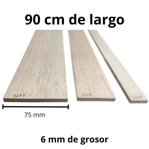 Tablas De Madera Balso - 6 X 75