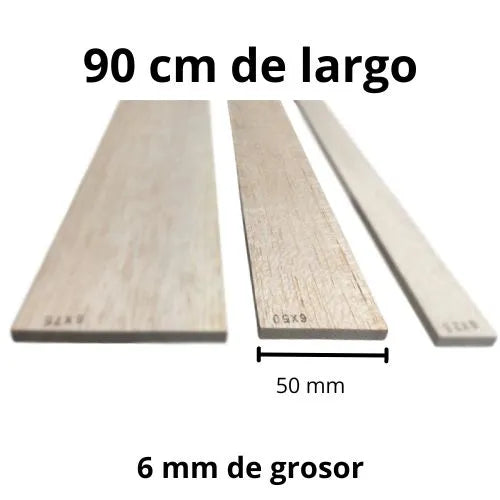 Tablas De Madera Balso - 6 X 50