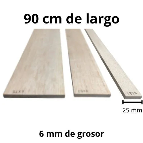 Tablas De Madera Balso - 6 X 25