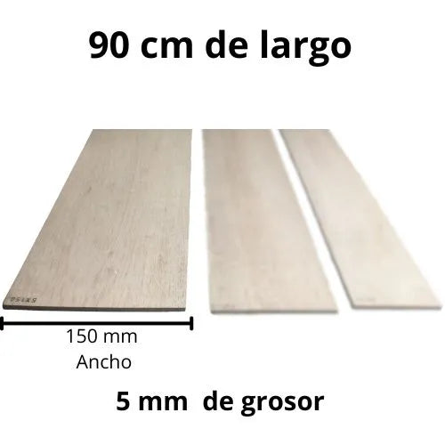 Tablas De Madera Balso - 5 x 150