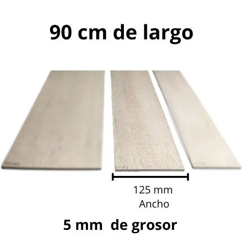 Tablas De Madera Balso - 5 X 125