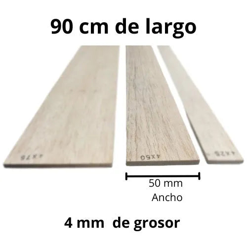 Tablas De Madera Balso - 4 X 50