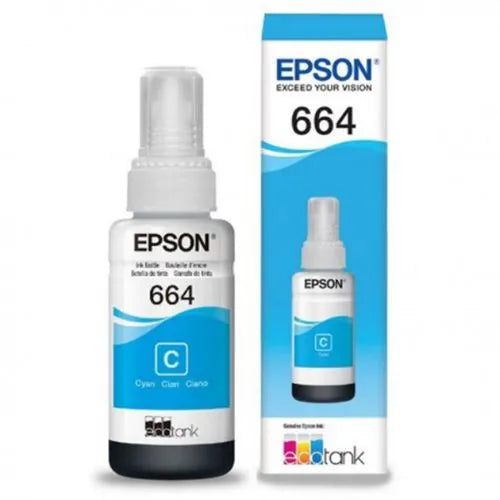 Tinta Epson Original T664 Cyan