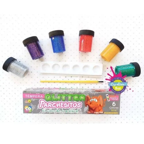 Tempera Parchesitos Glitter