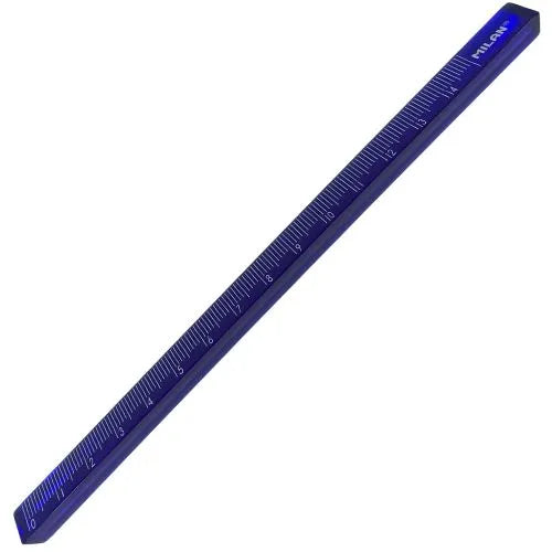 Regla triangular, en colores traslucidos marca Milan - Azul Oscuro