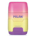 borrador sacapuntas con deposito, Milan linea sunset - Rosado Amarillo Lila