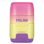 borrador sacapuntas con deposito, Milan linea sunset - Rosado Amarillo Lila