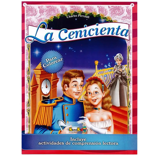 Libro para pintar En Idioma Español - King Kolor La cenicienta