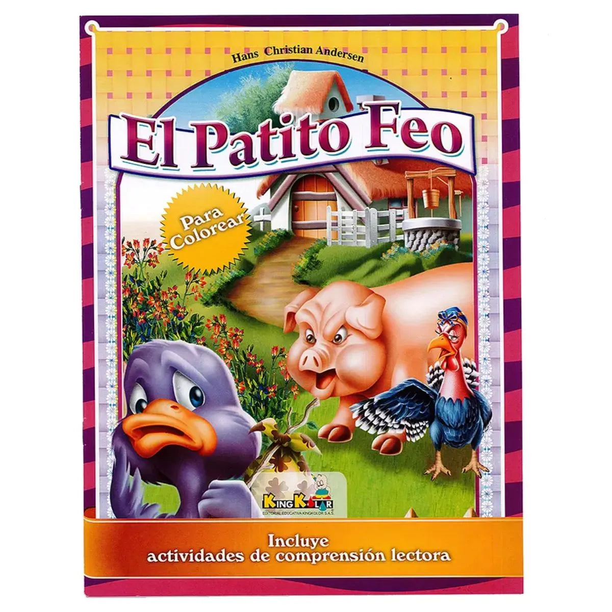 Libro para pintar En Idioma Español - King Kolor El patito feo