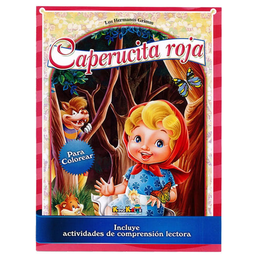 Libro para pintar En Idioma Español - King Kolor Caperucita roja