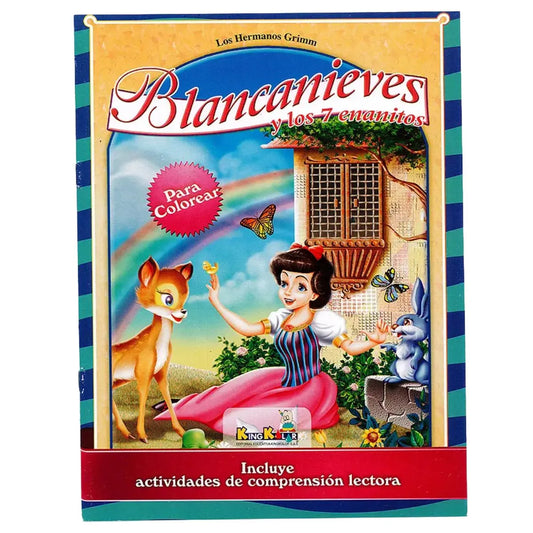 Libro para pintar En Idioma Español - King Kolor Blancanieves