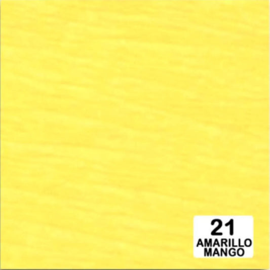 Papel crepe, papel pinocho, papel corrugado o papel crespón - Amarillo mango