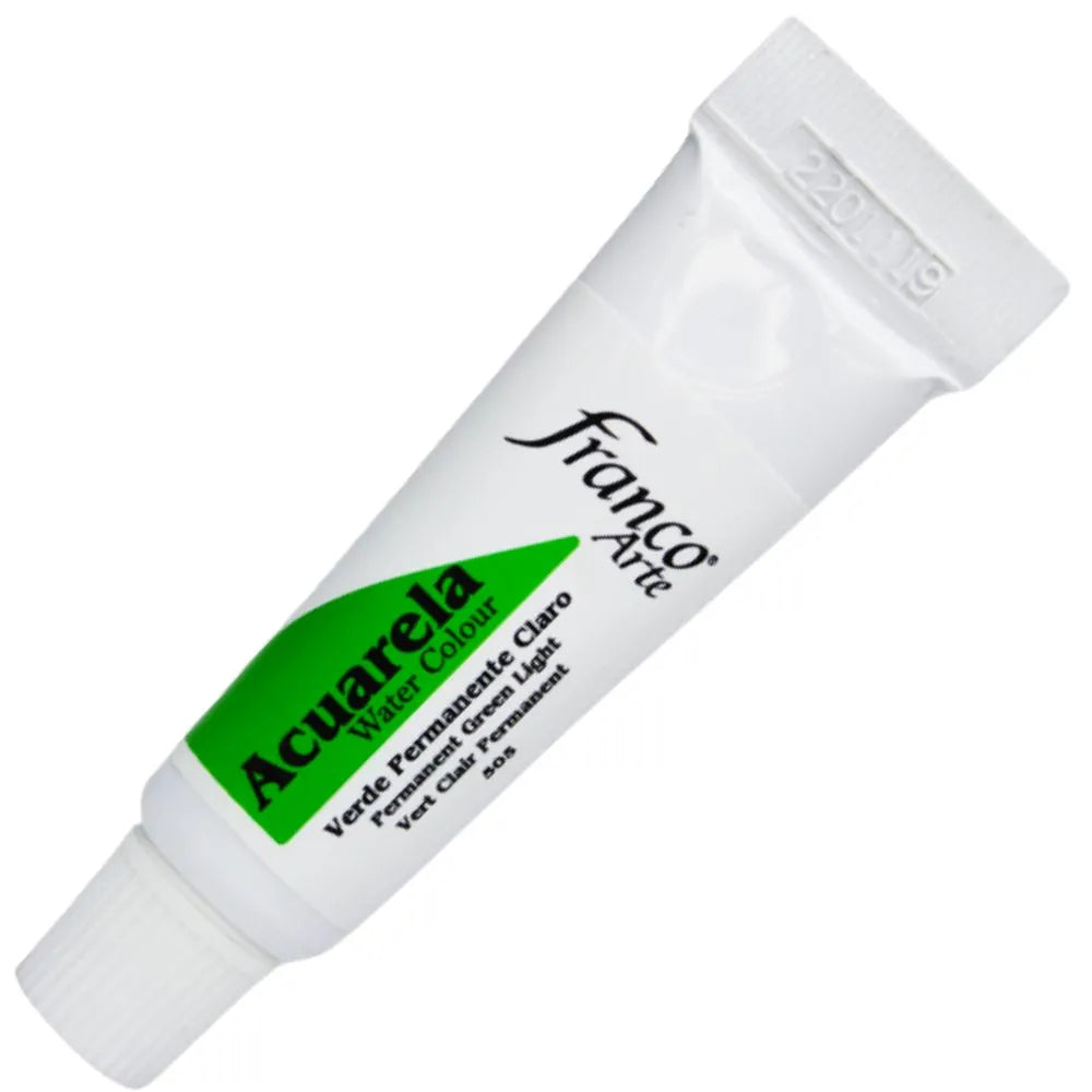 Acuarela en tubo 15ml Franco Arte - Verde Permanente Claro 505