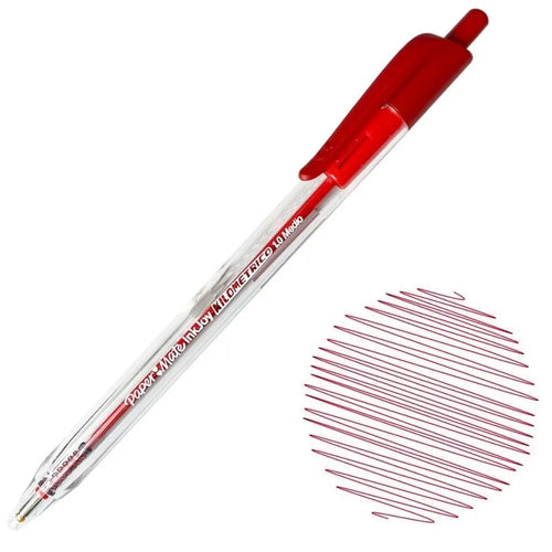 Bolígrafo Kilométrico Retráctil Rt 100 Sanford - Rojo 1.0 mm Unidad