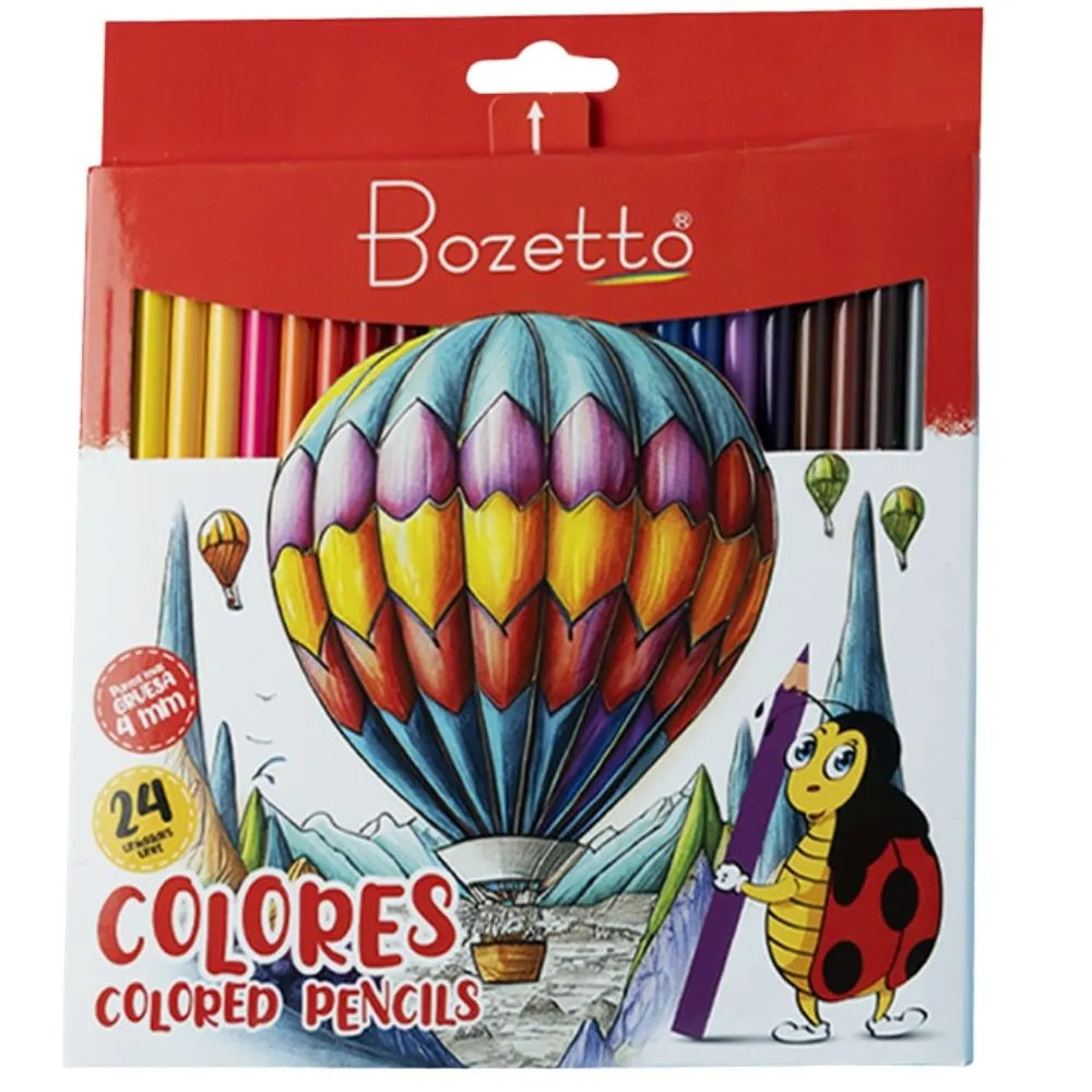 Caja de colores X 24 Lapices unipunta Bozetto