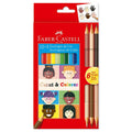 lapices colores piel, faber castell "Caras y colores" - 12 + 3