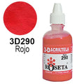 Acritela Roseta 3D Rojo 30 cc