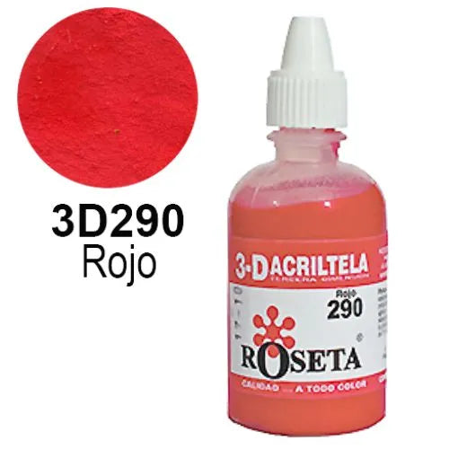 Acritela Roseta 3D Rojo 30 cc
