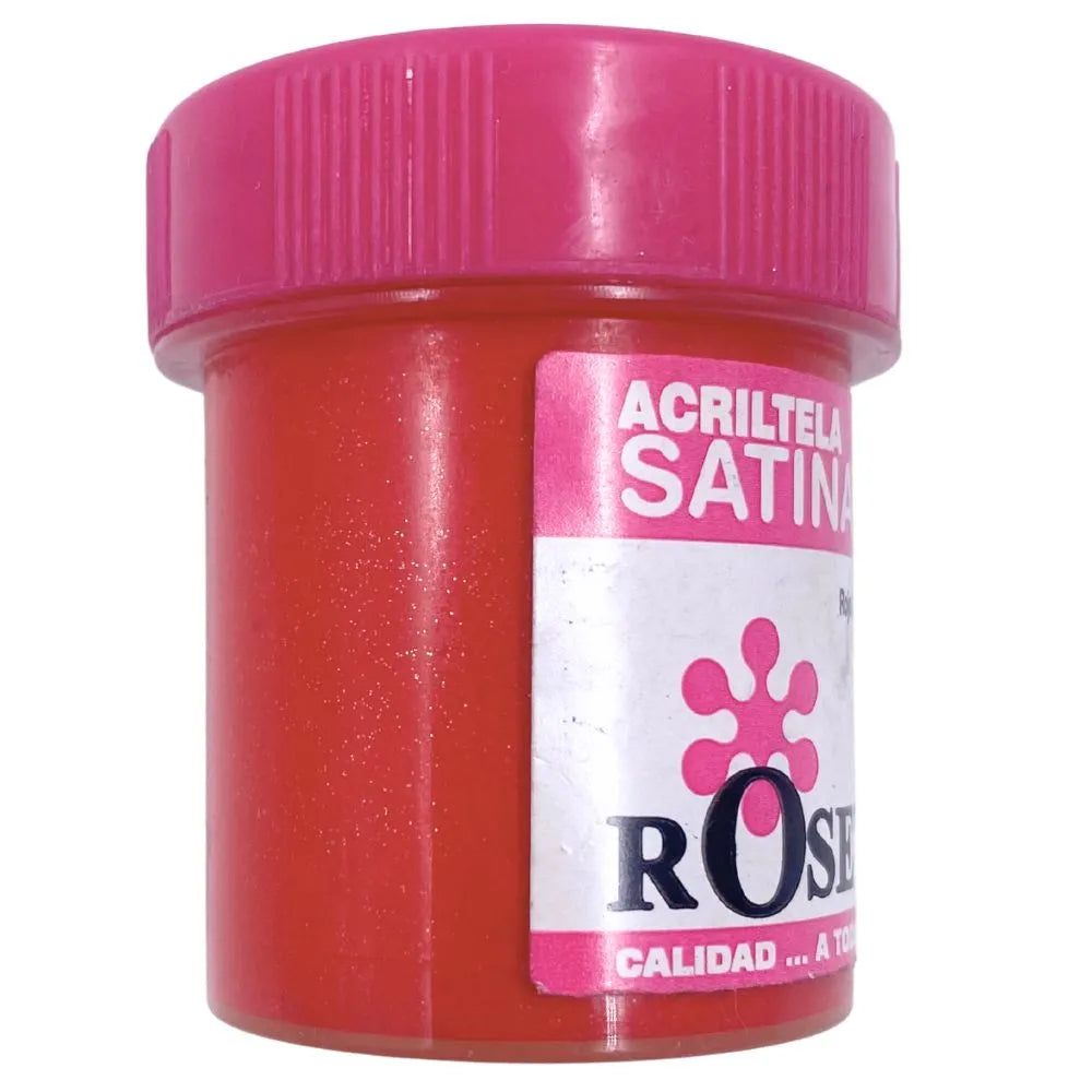 Acritela Roseta Satinada 30cc Rojo Cadmio