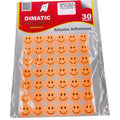 rotulos autoadhesivos circulares - 16mm Dimatic Carita Feliz Naranja