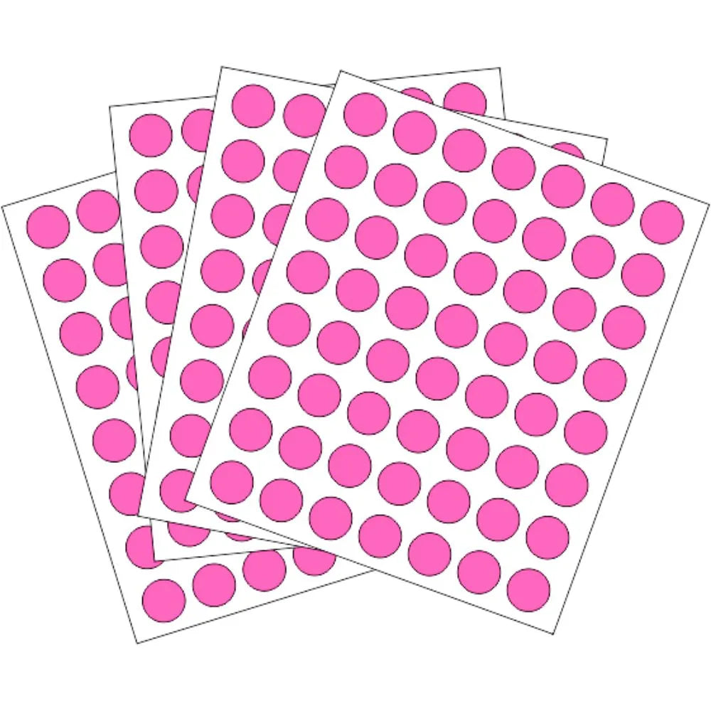 rotulos autoadhesivos circulares - 13mm Dimatic Fluorescente Fucsia
