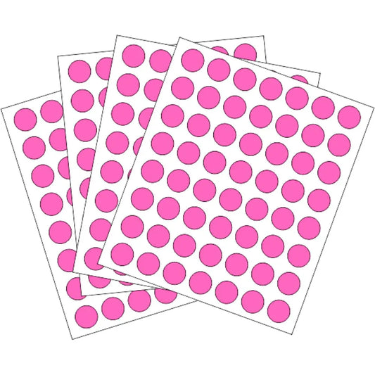 rotulos autoadhesivos circulares - 13mm Dimatic Fluorescente Fucsia