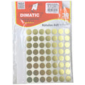 rotulos autoadhesivos circulares - 13mm Dimatic Metalizado Dorado
